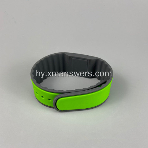 Hf Chip Silicone RFID Wristband մուտքի վերահսկման համար